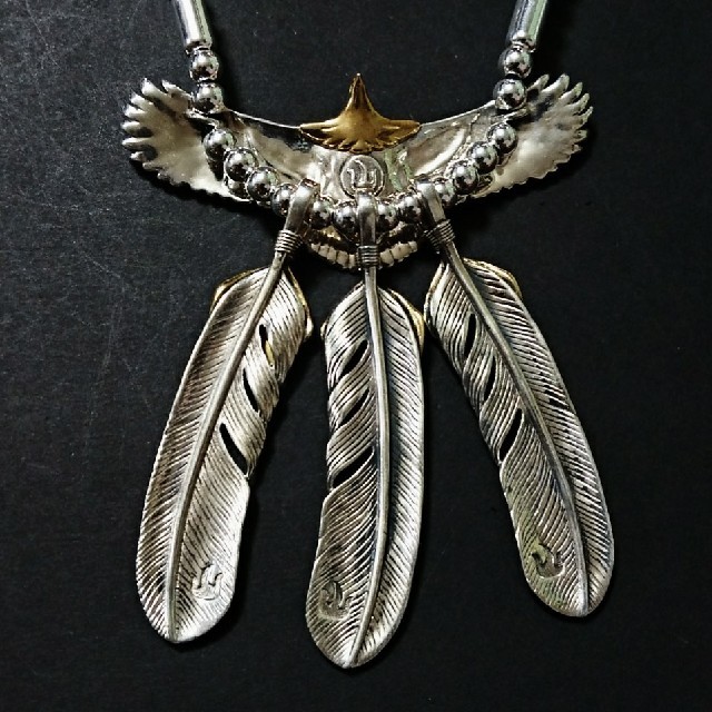 goro's - イーグル フェザー シルバービーズ 一連 クロス ゴローズ