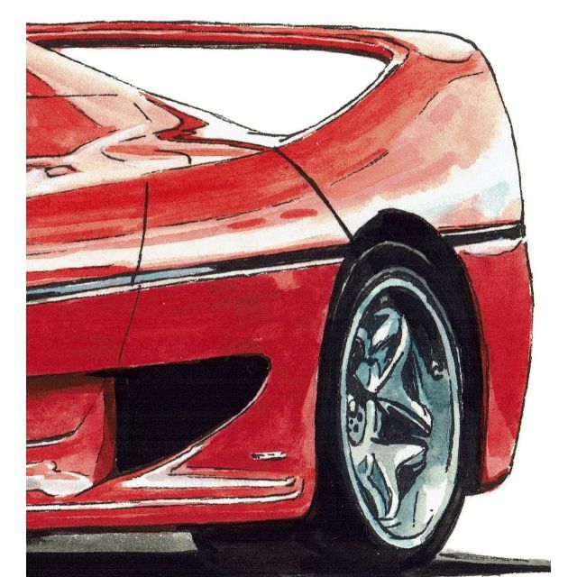 Ferrari - GC-617フェラーリF50限定版画サイン有額装済作家平右ヱ門の