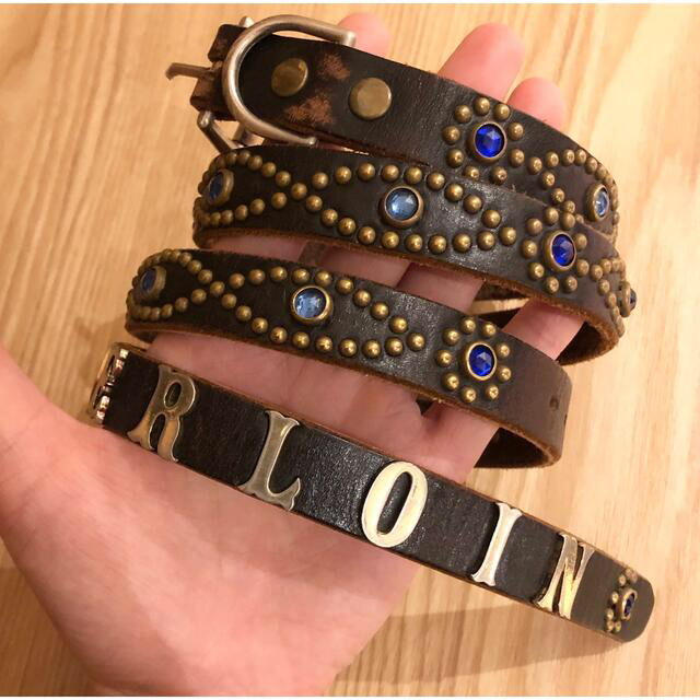 TENDERLOIN - テンダーロイン×HTC ナローベルト ブラック ブルー Sの