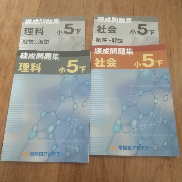 早稲田アカデミー 錬成問題集 理科と社会5年下の通販 by みきゃん's