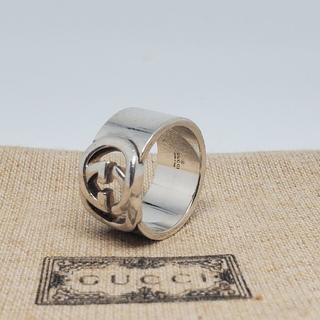 GUCCI - 【廃盤美品】GUCC インターロッキングG ワイドリング【16号