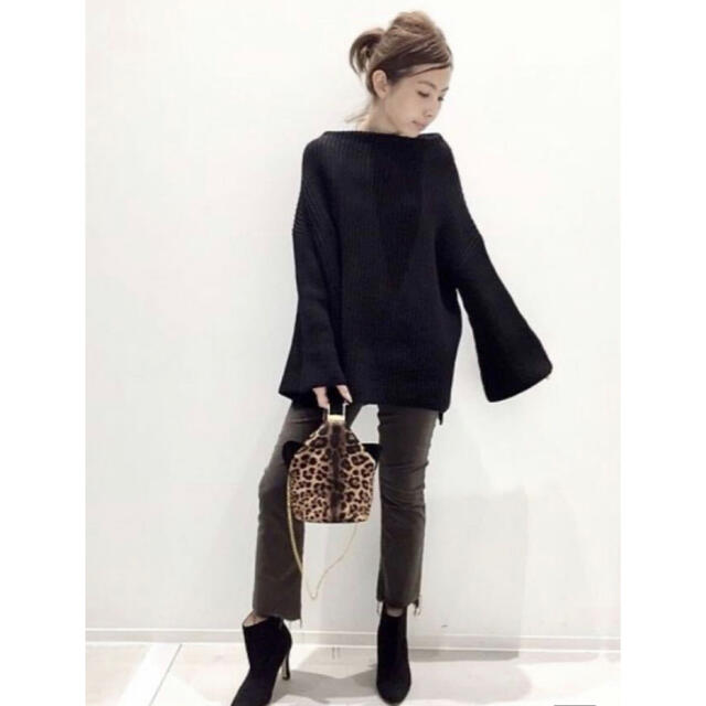 DEUXIEME CLASSE - L'Appartement ボートネックアゼKNIT* ブラックの