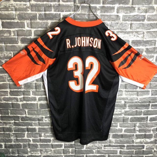 Reebok - NFL☆ゲームシャツ 90s デカロゴ アメフトシャツ ゆるだぼ