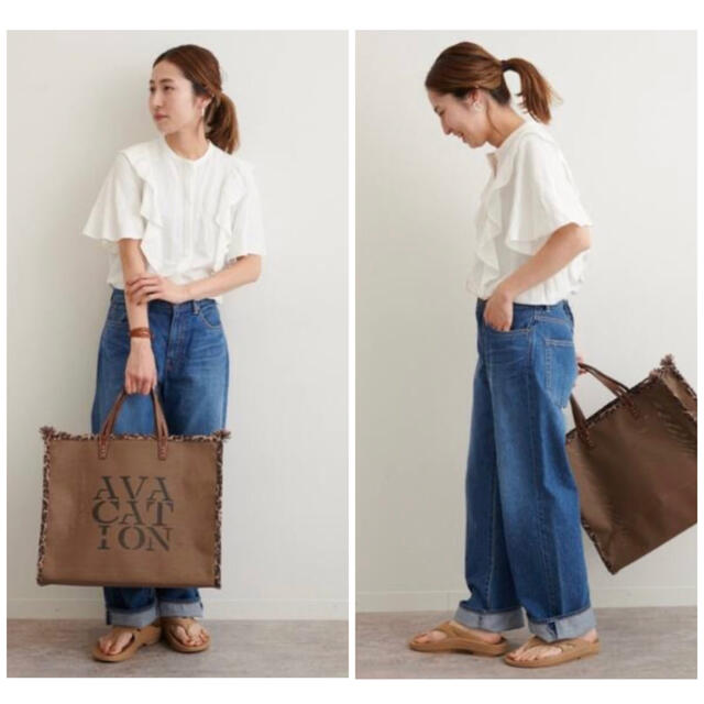 FRAMeWORK - 未使用 FRAMeWORK リネンレーヨンフリルブラウスの通販 by