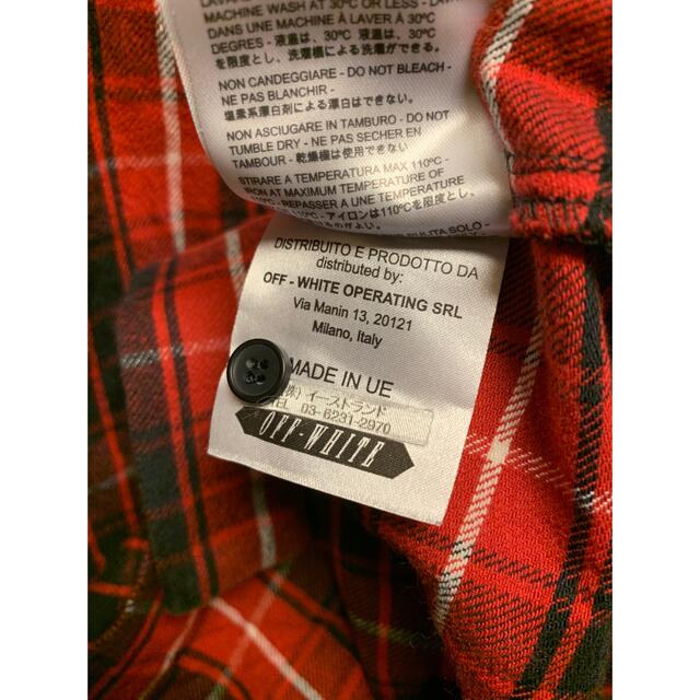 Off-White - 国内正規 18SS OFF-WHITE オフホワイト チェックシャツの