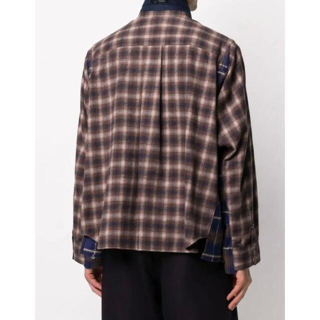 sacai - sacai レイヤードチェックシャツ 完売品 定価83600円 2020ssの