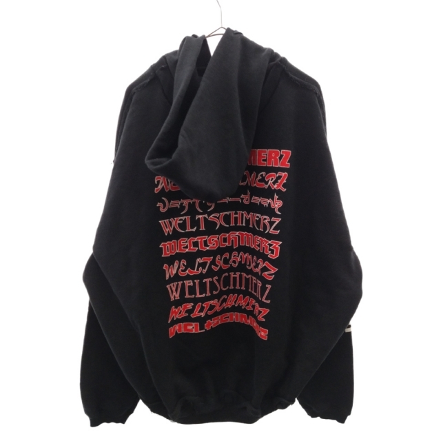 VETEMENTS ヴェトモン 18SS Double weltschmerz Zip Hoodie ダブル