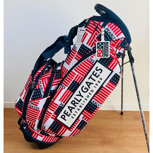 PEARLY PEARLY GATES キャディバッグ 黒/白/赤 GATES キャディバッグ