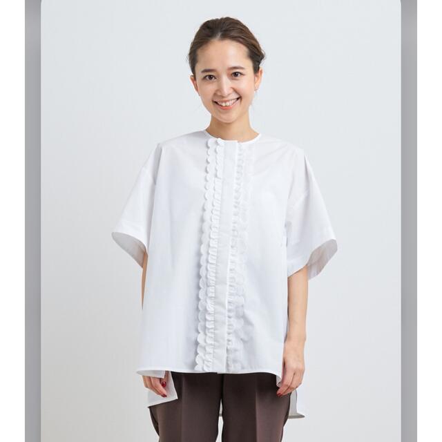yori yori スカラップ刺繍サマーシャツ yoriスカラップ刺繍サマー
