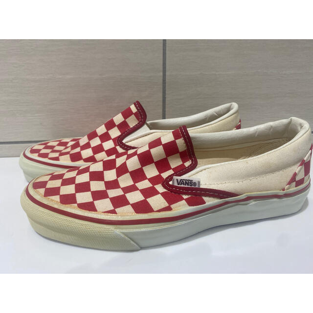 VANS - 90s USA製 VANS スリッポン 赤×白 チェッカー US7.5 新品の通販