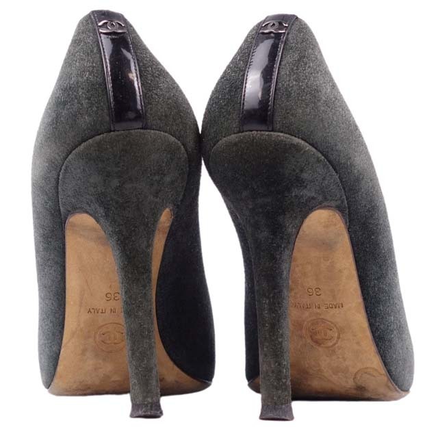 CHANEL - シャネル パンプス ココマーク スウェード キャップトゥ バイ