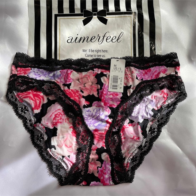 aimer feel - 廃盤♡レア エメフィール 花柄 ショーツ ピンク パープル