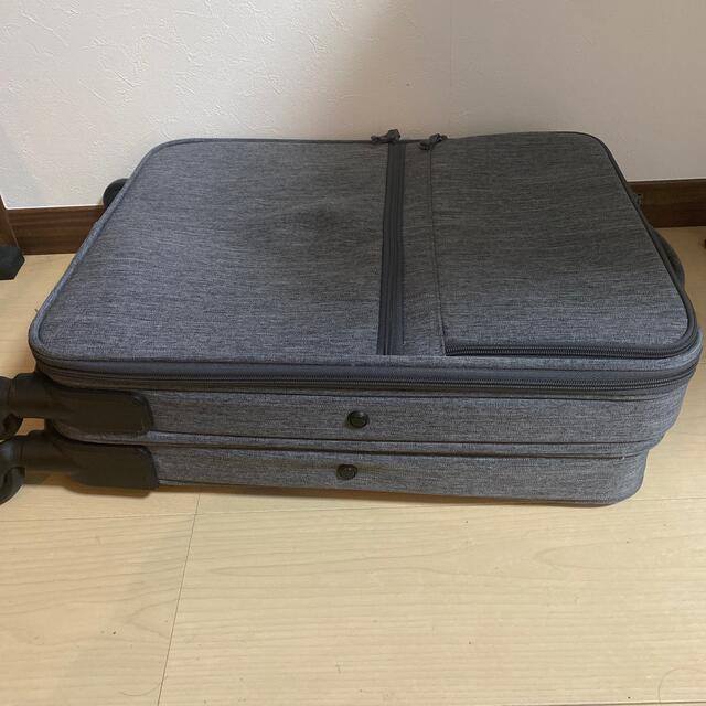MUJI (無印良品) - 無印良品 ソフトキャリーケース グレー 折り畳み 約