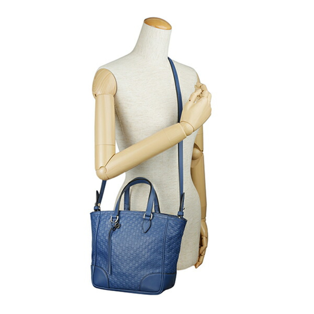 GUCCI - 新品 グッチ GUCCI ハンドバッグ マイクログッチシマ ブルー