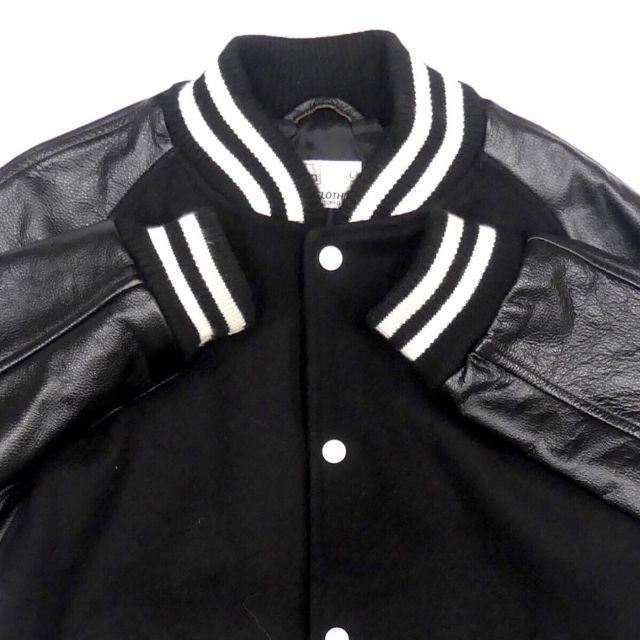 coen - スタジャン 古着 レザー ブルゾン ジャンパー 本革 L 黒