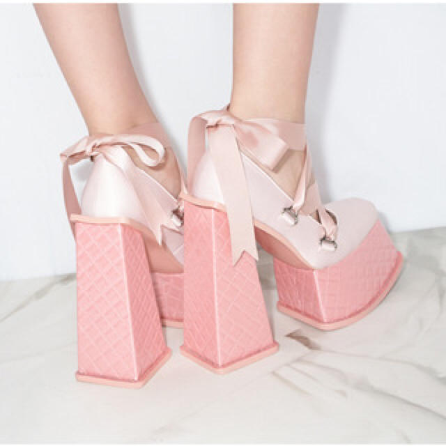 PAMEO POSE パンプス バレエシューズ レースアップ ヒール