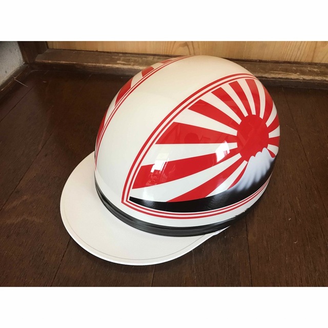 富士日章 コルク半 ヘルメット 三段シート ロケットカウル アルフィン