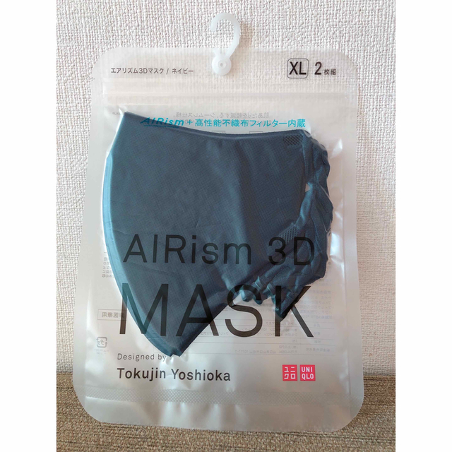 UNIQLO - 【新品 未使用 未開封】エアリズム3Dマスク XLサイズネイビー