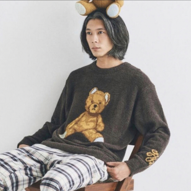 gelato pique - ジェラピケ くま ベビモコベアジャガード プルオーバー