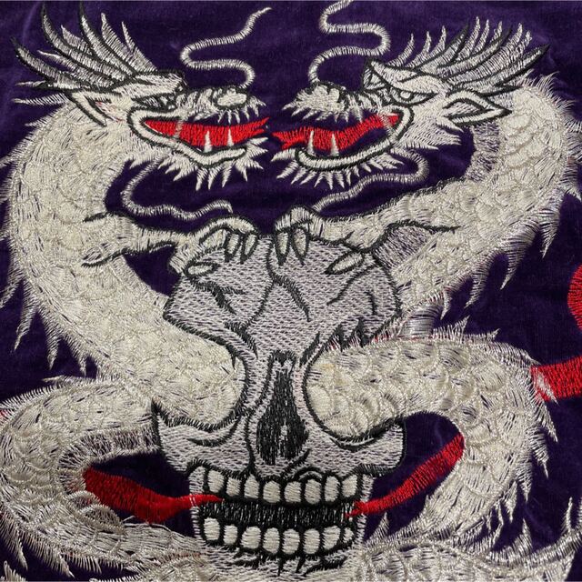 希少！80s スカジャン 紫別珍 スーベニアジャケット ヴィンテージ 日本