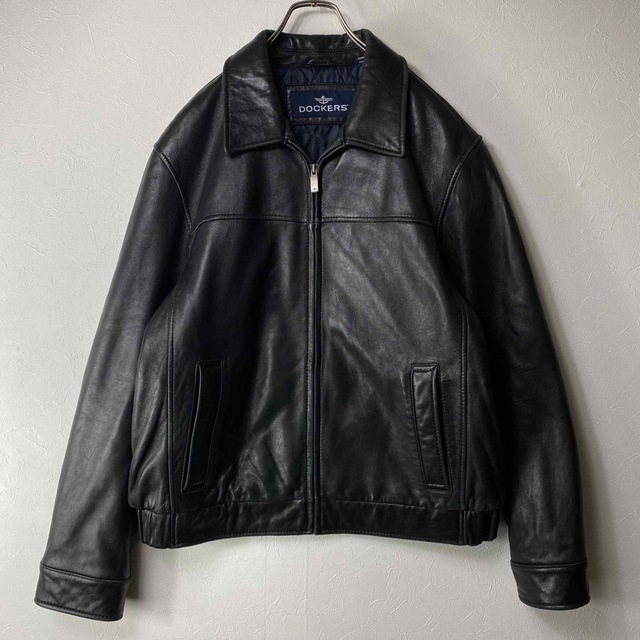 Levi's - 90's Dockers レザー スイングトップ 本革 ブラック Lの通販