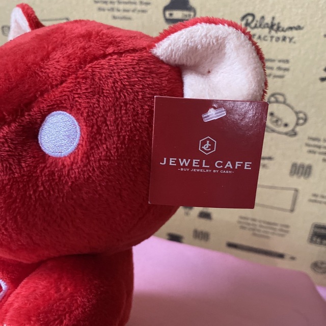 赤いクマのぬいぐるみの通販 by おかめ's shop｜ラクマ