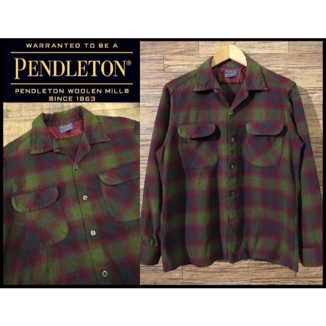 PENDLETON - 60s 70s ペンドルトン オンブレ チェック ボックス ウール