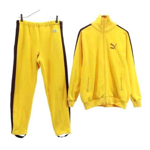 PUMA - プーマ ジャージ 上下 セットアップ O／L 黄×茶 PUMA トラック