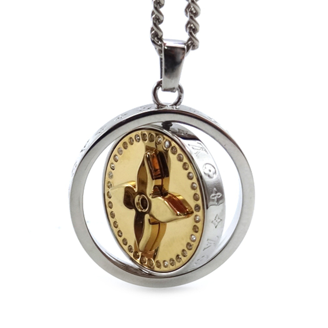 ルイ ヴィトン ペンダント LVキャッチ ネックレス メタル シルバー