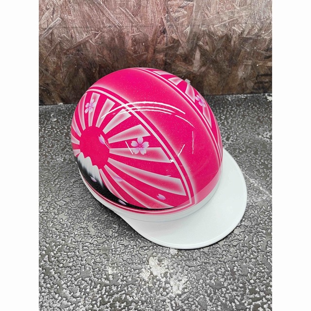 新品 送料無料 カスタムコルク半 富士日章 蛍光ピンク ラメ 白ボカシ