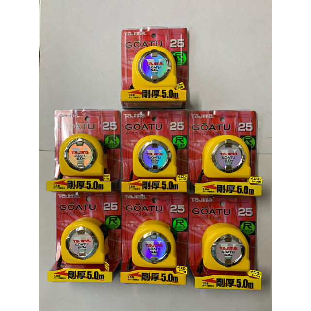 タジマ スケール コンベックス 剛厚ロック-25 GAL2550S×7個の通販 by