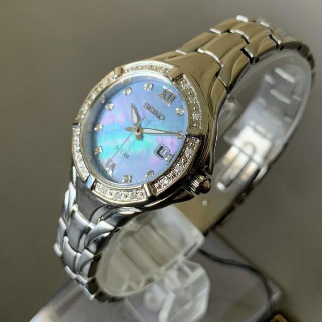 SEIKO - 【新品】セイコー☆ソーラー ブルーパール文字盤 SEIKO 腕時計