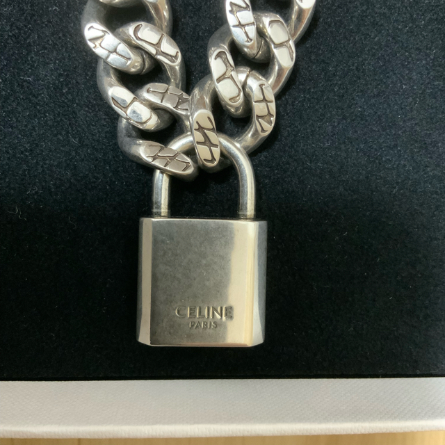 CELINE - CELINE 16 パドロック ネックレス シルバーブラス