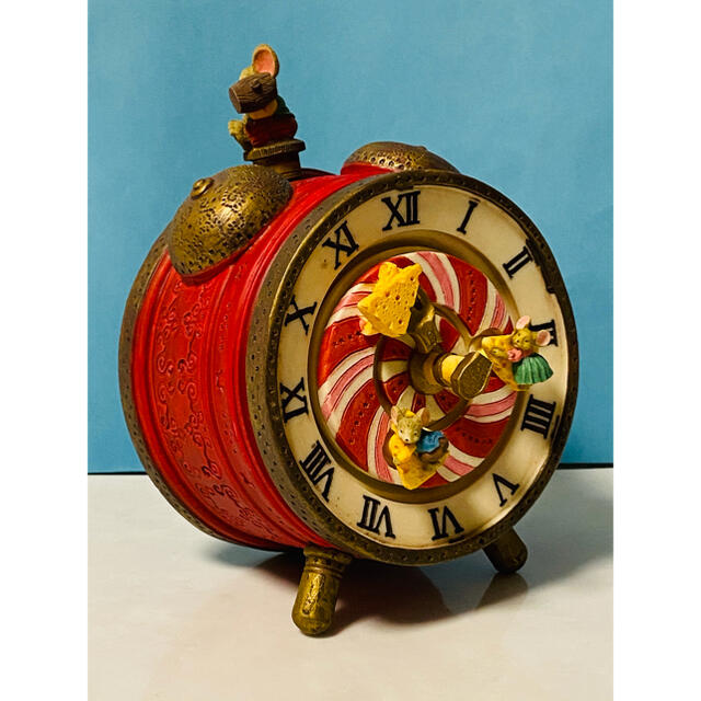 SANKYO - 【 美品 】アンティーク チーズ&ねずみ 目覚まし時計型