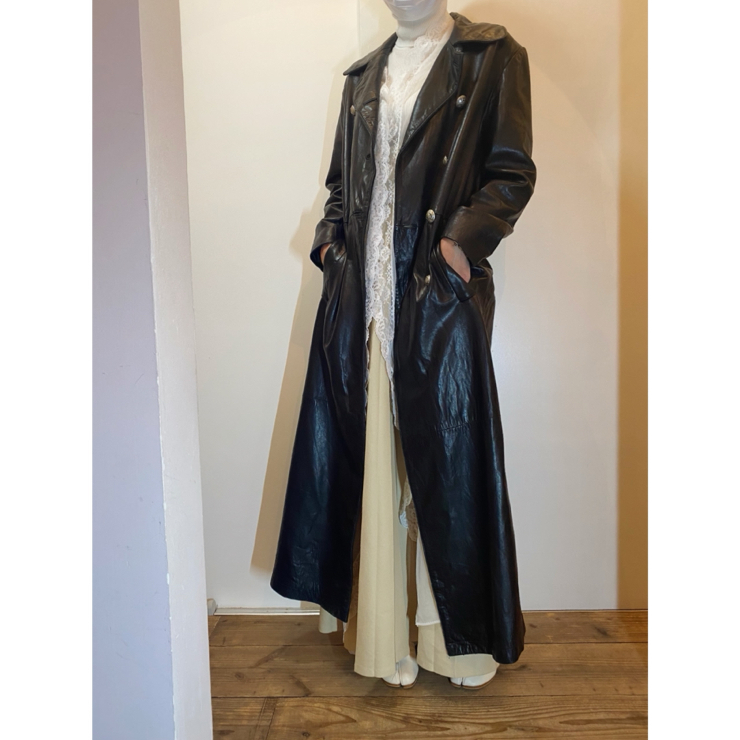 古着 ビンテージ 70s レザー ロング コート ジャケット 希少の通販 by