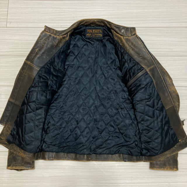 レア◇DOG FIGHT◇ヴィンテージレザー ステンシル ライダース