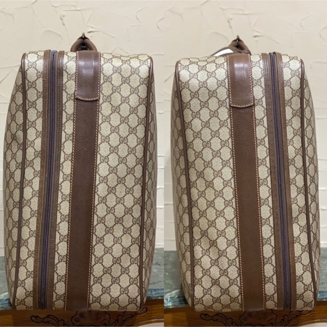 GUCCI - 80'S OLD GUCCI シェリーライン スーツケース キャンバス