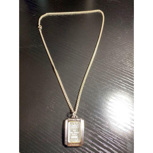 クレディ スイス シルバー インゴット5g 純銀 ペンダント ネックレスの