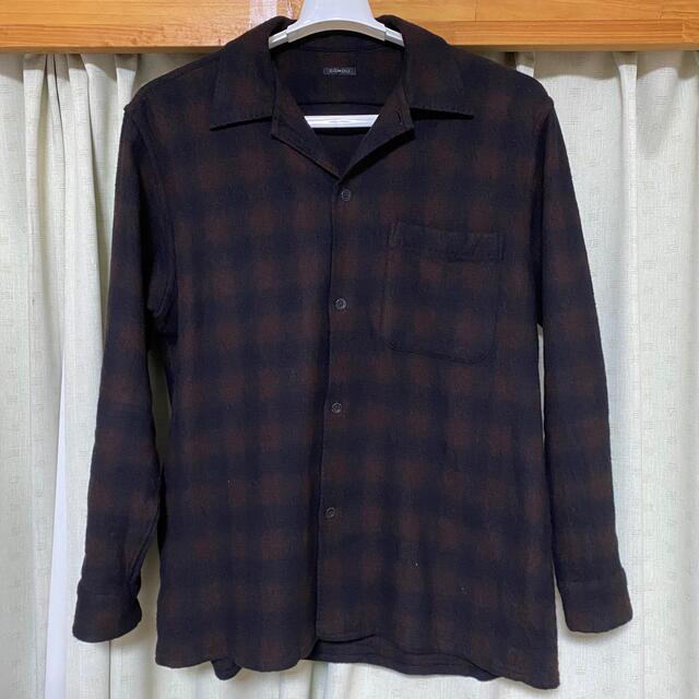 COMOLI - COMOLI ウールチェック オープンカラーシャツ サイズ2の通販