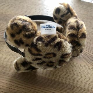 Disney - ディズニーランド 耳あて イヤーマフ ヒョウ柄 レオパード