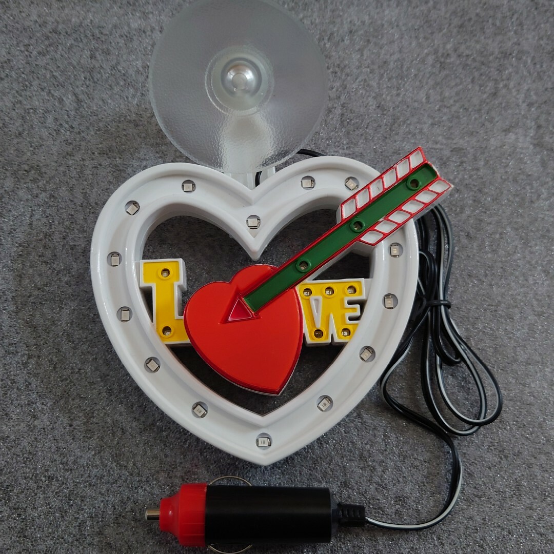 ラブ灯 ハート型ホワイト×クリアー 旧車 街道レーサー デコトラ 軽トラ