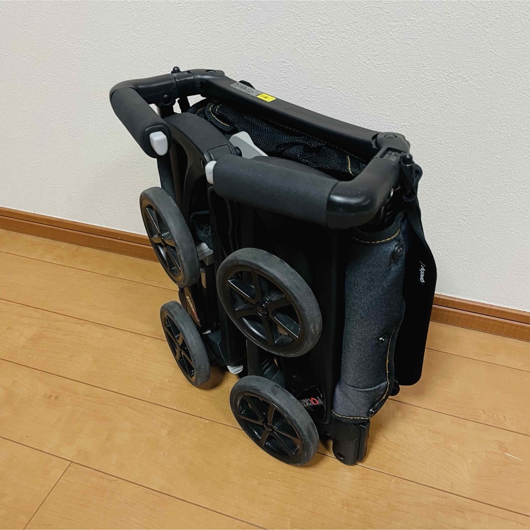 美品 geoby pokit ポキット メッシュ ベビーカー コンパクト デニム-美