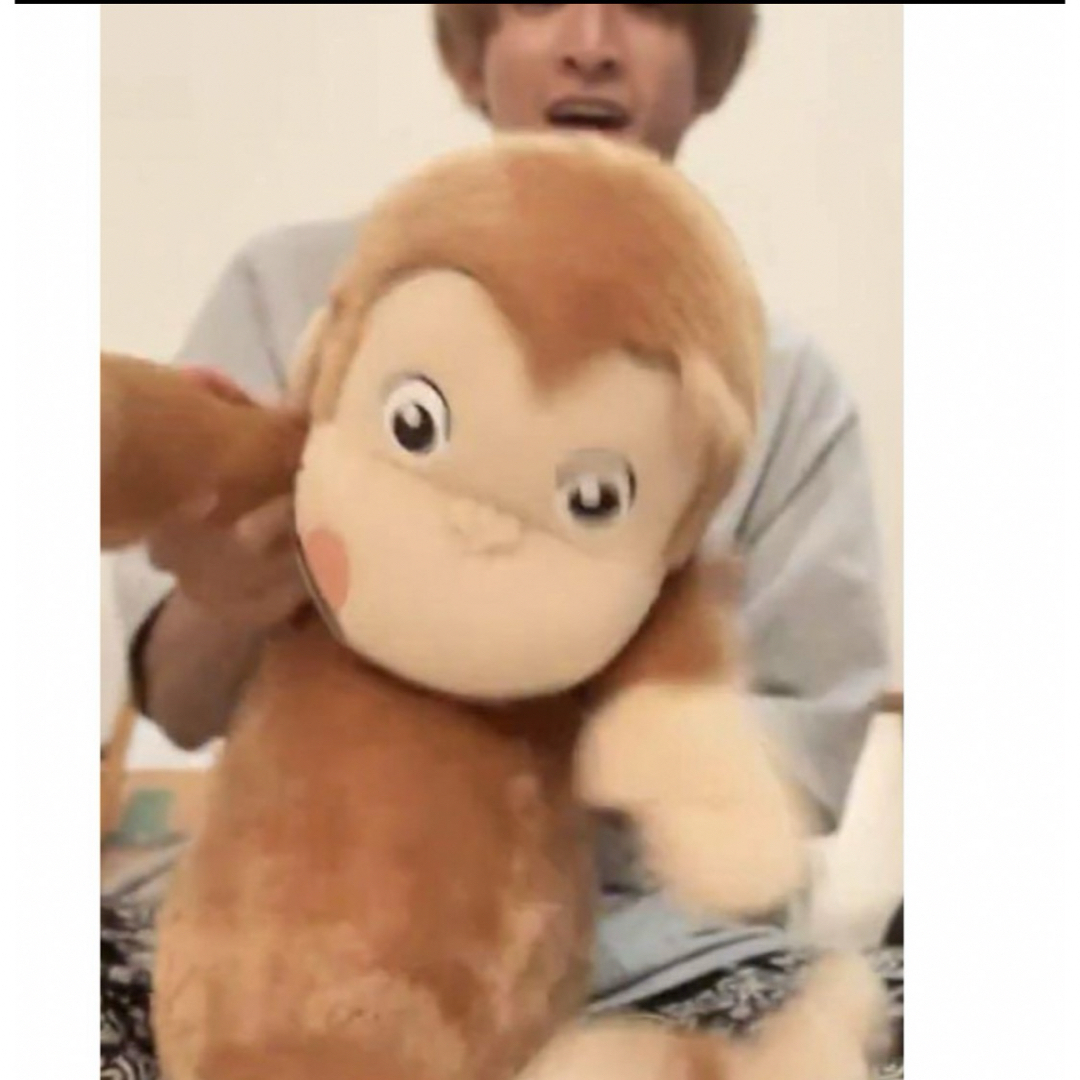 おさるのジョージ ギガジャンボペロリぬいぐるみ Man 向井康二 おさる