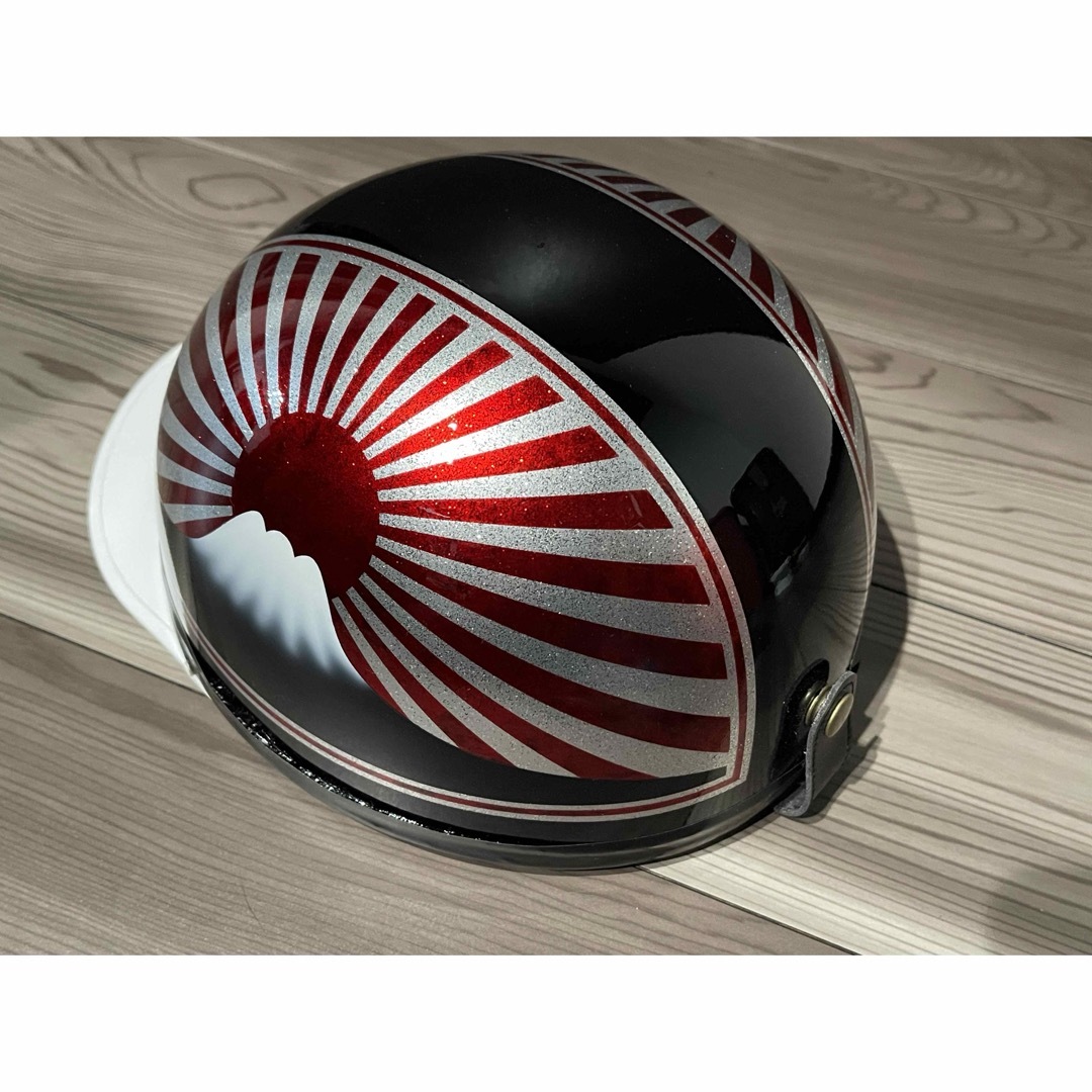 ラメ ハート 富士日章 コルク半 ヘルメット Rady 旭風防 XJR400