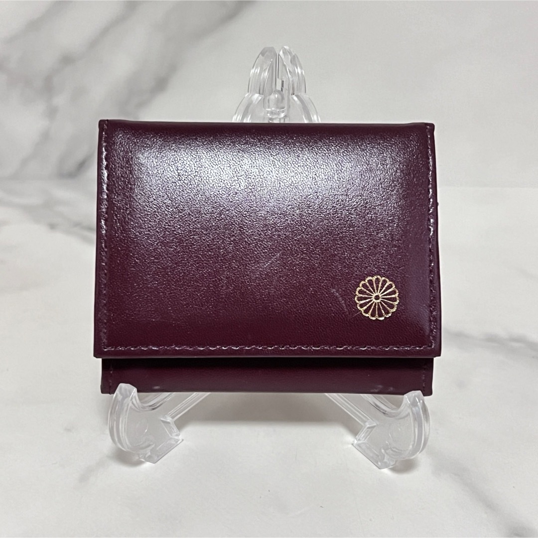 菊の門＊皇居＊小銭入れ＊ギャルソン財布＊レッド（えんじ色）の通販