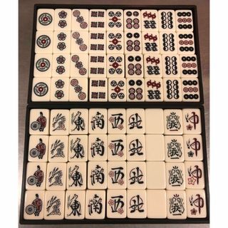 任天堂 - 【超希少】 麻雀牌 任天堂 天元 花札デザイン ダイヤ牌 背黒