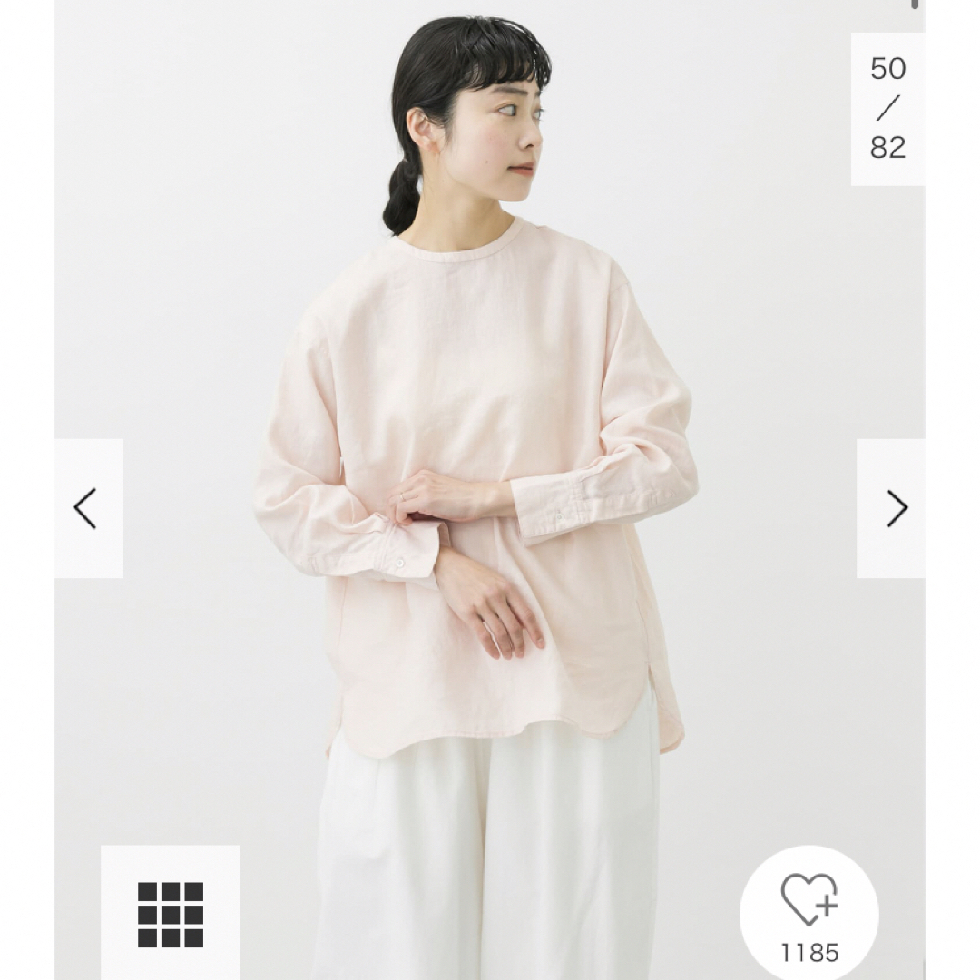 かぐれ - 新品タグ付◉ PINK かぐれ リネンクルーネックプルオーバーの