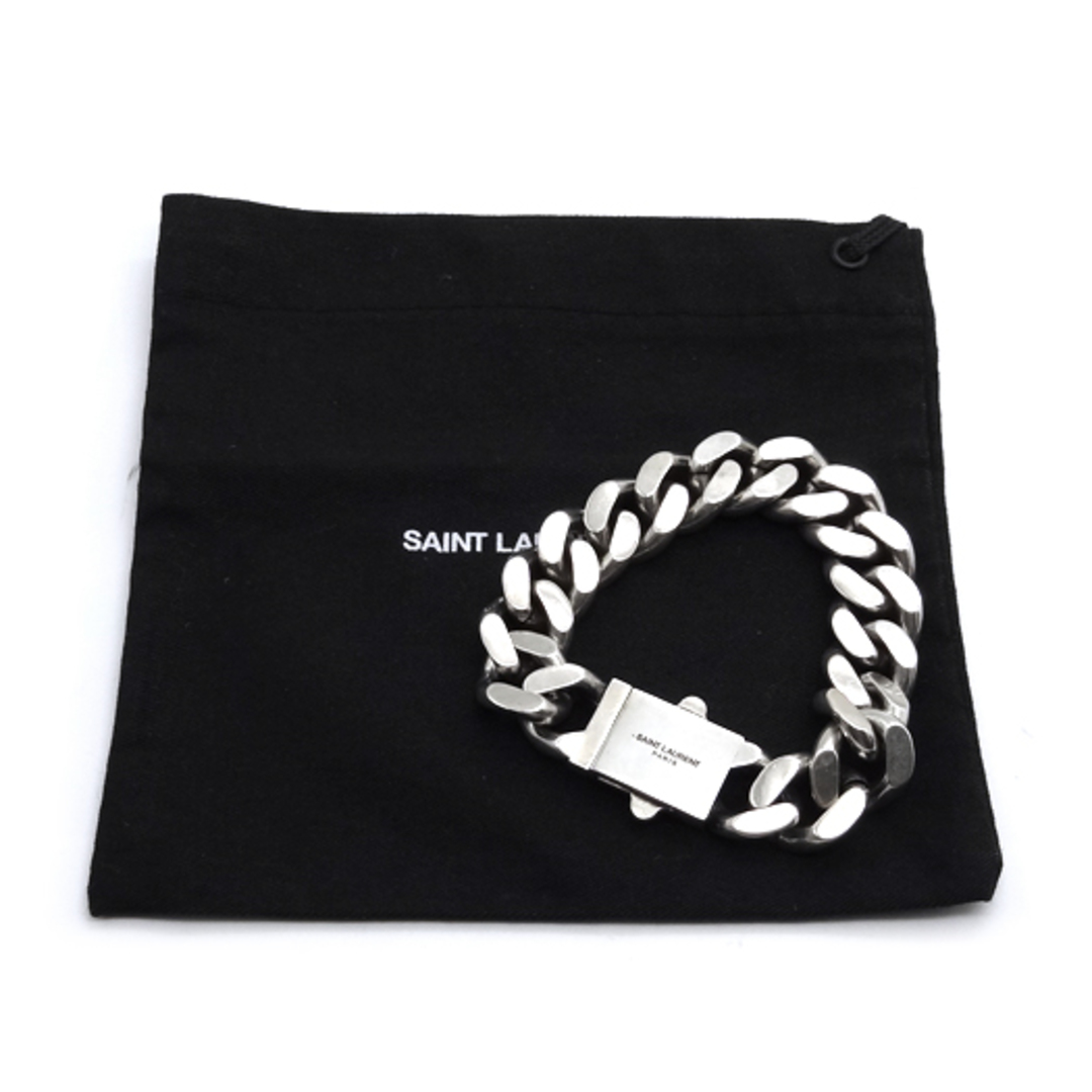 SAINT LAURENT - サンローランパリ メタルチェーンブレスレット 約18cm