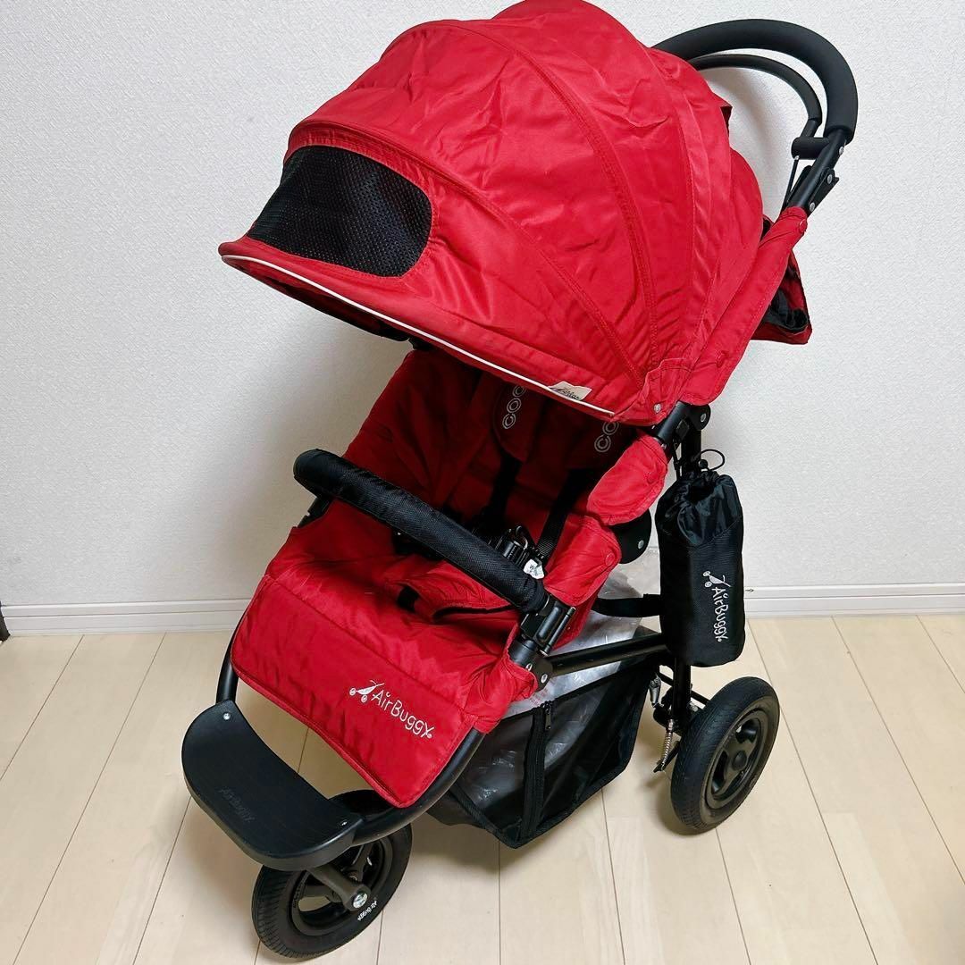 付属品あり】AIRBUGGY COCO PREMIER赤 ベビーカー エアバギー ココ