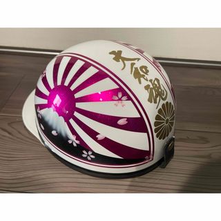 ラメ ピンク 富士日章 コルク半 ヘルメット 桜の通販 by paint｜ラクマ
